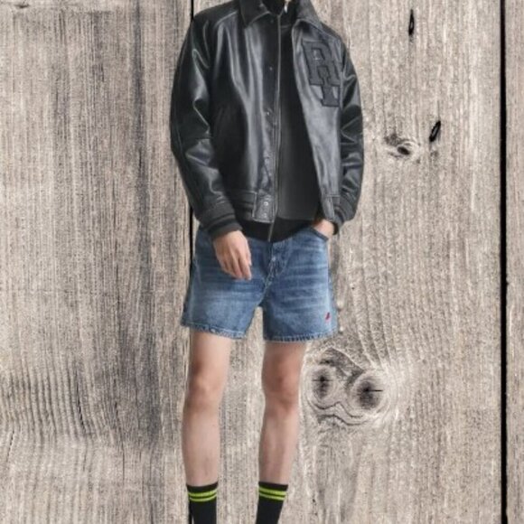 Zara RHUDE Denim Shorts logo SIZE  42 - Picture 5 of 6